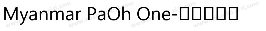 Myanmar PaOh One字体转换